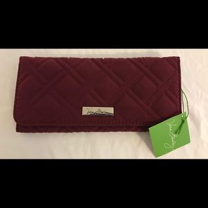 New Vera Bradley Wallet Trifold Wallet Raisin